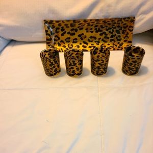 Cheeta votive with vanity tray